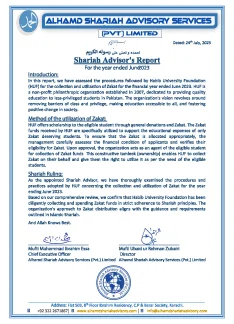 Shariah Advisor’s Report English